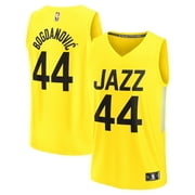 Men's Fanatics Bojan Bogdanovic Yellow Utah Jazz Fast Break Replica Jersey - Icon Edition